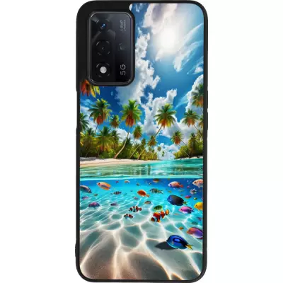 OPPO A93s 5G Case Hülle - Silikon schwarz Strandparadies