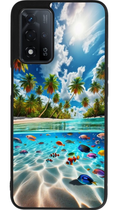 OPPO A93s 5G Case Hülle - Silikon schwarz Strandparadies