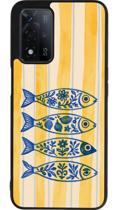 OPPO A93s 5G Case Hülle - Silikon schwarz Portuguese fish 2026