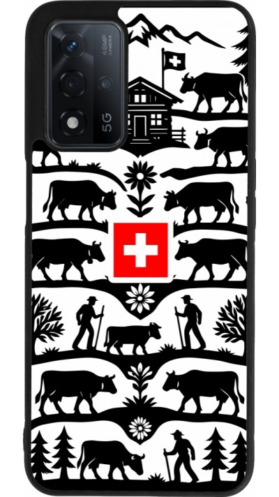 Coque OPPO A93s 5G - Silicone rigide noir Poya Suisse 3