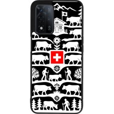 Coque OPPO A93s 5G - Silicone rigide noir Poya Suisse 3 noir