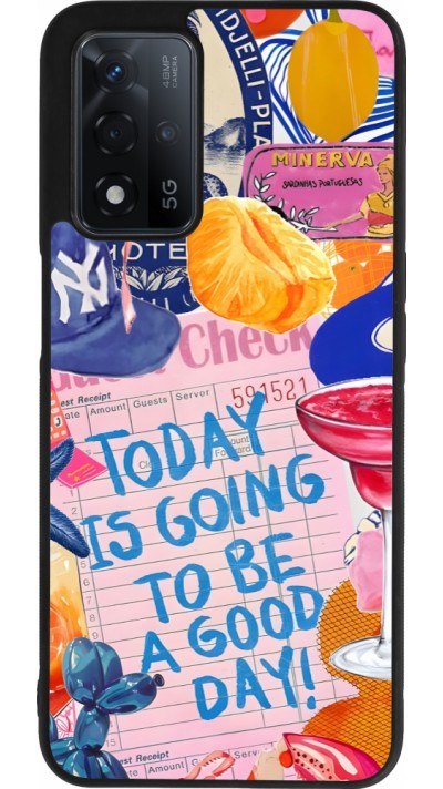 Coque OPPO A93s 5G - Silicone rigide noir Preppy Today is Going to be a good day