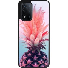 Coque OPPO A93s 5G - Silicone rigide noir Purple Pink Pineapple