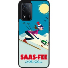 Coque OPPO A93s 5G - Silicone rigide noir Saas-Fee Ski Downhill