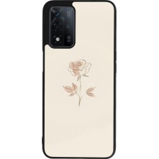 Coque OPPO A93s 5G - Silicone rigide noir Sable Rose Minimaliste