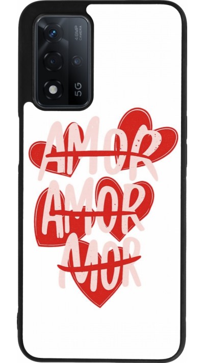 Coque OPPO A93s 5G - Silicone rigide noir Saint Valentines Day 26 Amor