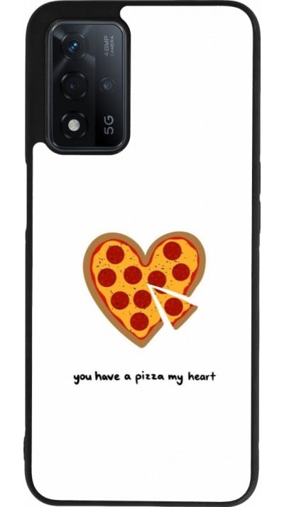 Coque OPPO A93s 5G - Silicone rigide noir Saint Valentines Day 26 You have my pizza heart