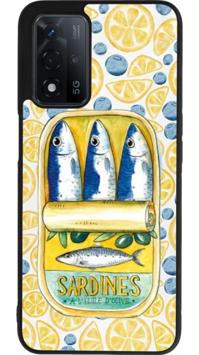 Coque OPPO A93s 5G - Silicone rigide noir Sardines in oil 2026