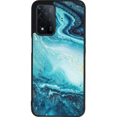 Coque OPPO A93s 5G - Silicone rigide noir Sea Foam Blue