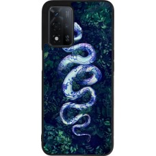 OPPO A93s 5G Case Hülle - Silikon schwarz Snake Blue Anaconda