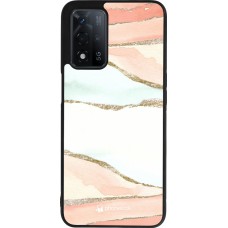 Coque OPPO A93s 5G - Silicone rigide noir Shimmering Orange