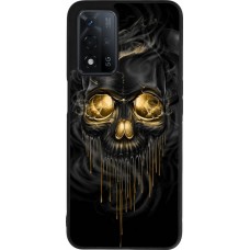 Coque OPPO A93s 5G - Silicone rigide noir Skull 02