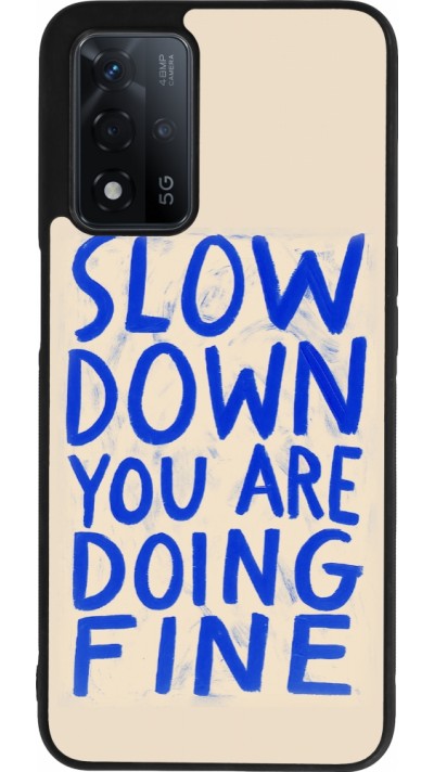 Coque OPPO A93s 5G - Silicone rigide noir Slow down 2026