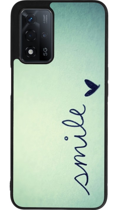 Coque OPPO A93s 5G - Silicone rigide noir Smile