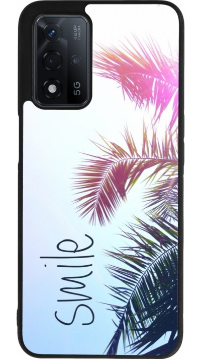 Coque OPPO A93s 5G - Silicone rigide noir Smile 05