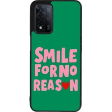 Coque OPPO A93s 5G - Silicone rigide noir Smile for no reason 2026