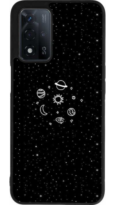 OPPO A93s 5G Case Hülle - Silikon schwarz Space Doodle