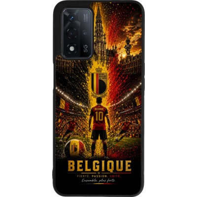 OPPO A93s 5G Case Hülle - Silikon schwarz Fussball Belgien splash 2026
