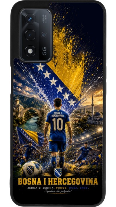 OPPO A93s 5G Case Hülle - Silikon schwarz Fussball Bosnien und Herzegowina splash 2026