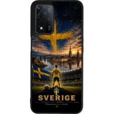 OPPO A93s 5G Case Hülle - Silikon schwarz Fussball Schweden splash 2026
