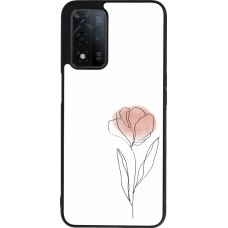Coque OPPO A93s 5G - Silicone rigide noir Spring 23 minimalist flower