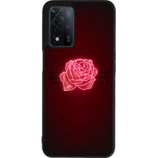 Coque OPPO A93s 5G - Silicone rigide noir Spring 23 neon rose