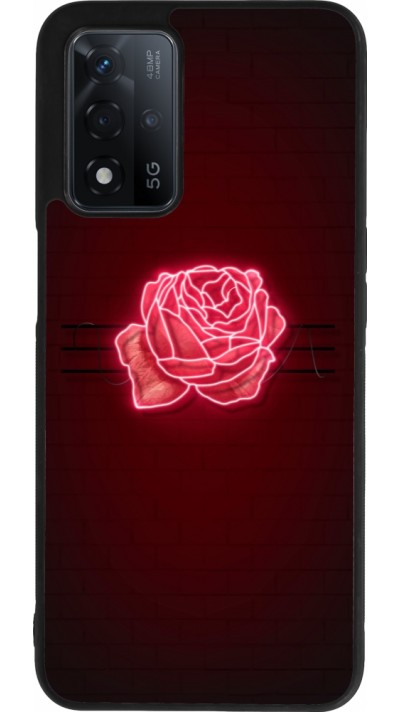 OPPO A93s 5G Case Hülle - Silikon schwarz Spring 23 neon rose