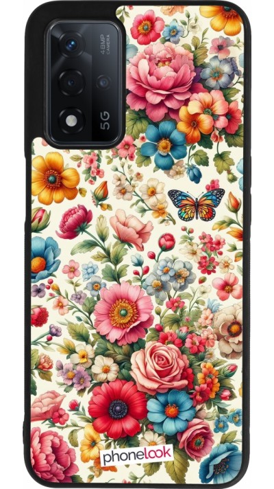 OPPO A93s 5G Case Hülle - Silikon schwarz Spring 25 fruehling bluetend
