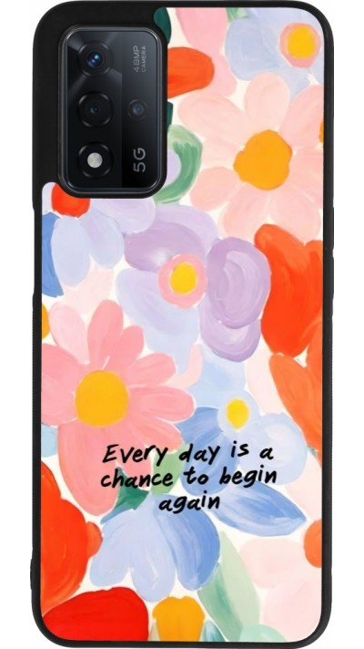 OPPO A93s 5G Case Hülle - Silikon schwarz Every day is a chance Spring 2026