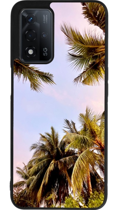 OPPO A93s 5G Case Hülle - Silikon schwarz Summer 2023 palm tree vibe