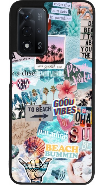 OPPO A93s 5G Case Hülle - Silikon schwarz Summer 20 collage