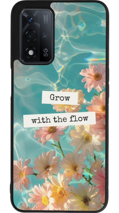 OPPO A93s 5G Case Hülle - Silikon schwarz Summer 2025 Grow with the flow