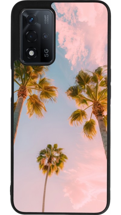 OPPO A93s 5G Case Hülle - Silikon schwarz Summer 2025 Palmiers