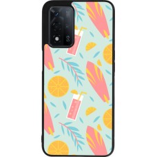 OPPO A93s 5G Case Hülle - Silikon schwarz Summer 2025 Pattern citron