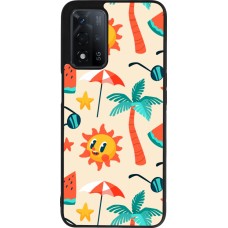 OPPO A93s 5G Case Hülle - Silikon schwarz Summer 2025 Pattern soleil