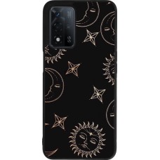 OPPO A93s 5G Case Hülle - Silikon schwarz Suns and Moons