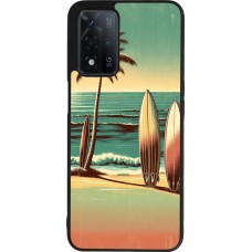 OPPO A93s 5G Case Hülle - Silikon schwarz Surf Paradise