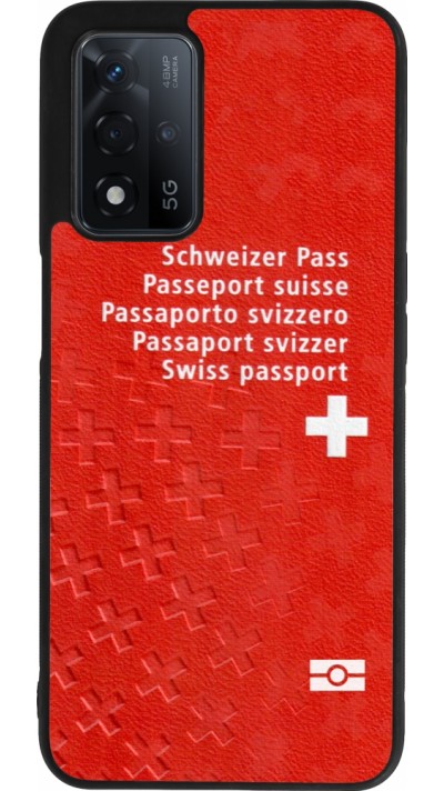 OPPO A93s 5G Case Hülle - Silikon schwarz Swiss Passport