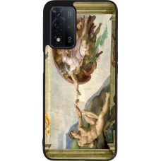 Coque OPPO A93s 5G - Silicone rigide noir Tableau art - La Création d’Adam - Michel-Ange