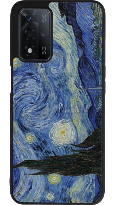 Coque OPPO A93s 5G - Silicone rigide noir Tableau art - La Nuit étoilée - Van Gogh