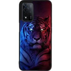 OPPO A93s 5G Case Hülle - Silikon schwarz Tiger Blue Red