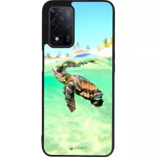 Coque OPPO A93s 5G - Silicone rigide noir Turtle Underwater