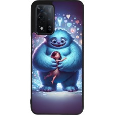 OPPO A93s 5G Case Hülle - Silikon schwarz Valentin 2024 Flauschige Liebe
