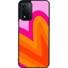 Coque OPPO A93s 5G - Silicone rigide noir Valentine 2024 heart gradient