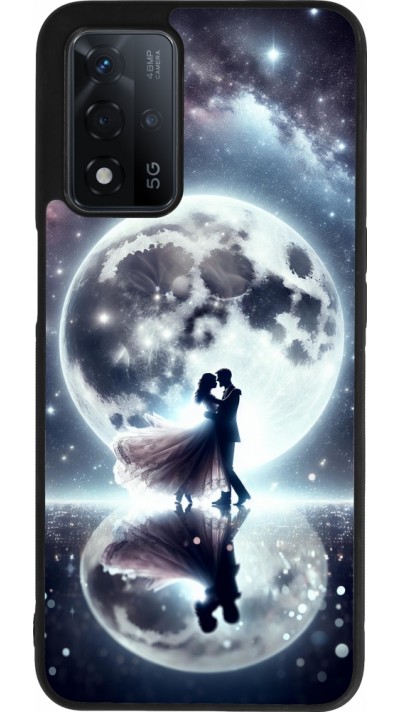 OPPO A93s 5G Case Hülle - Silikon schwarz Valentin 2024 Liebe unter dem Mond