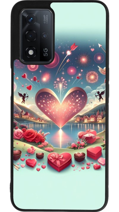 OPPO A93s 5G Case Hülle - Silikon schwarz Valentin 2025 Schick