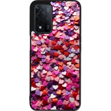 Coque OPPO A93s 5G - Silicone rigide noir Valentine 2025 Confetti