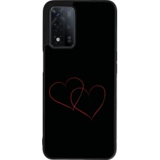 OPPO A93s 5G Case Hülle - Silikon schwarz Valentine 2023 attached heart