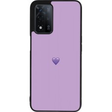 Coque OPPO A93s 5G - Silicone rigide noir Valentine 2023 purpule single heart