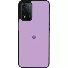 OPPO A93s 5G Case Hülle - Silikon schwarz Valentine 2023 purpule single heart